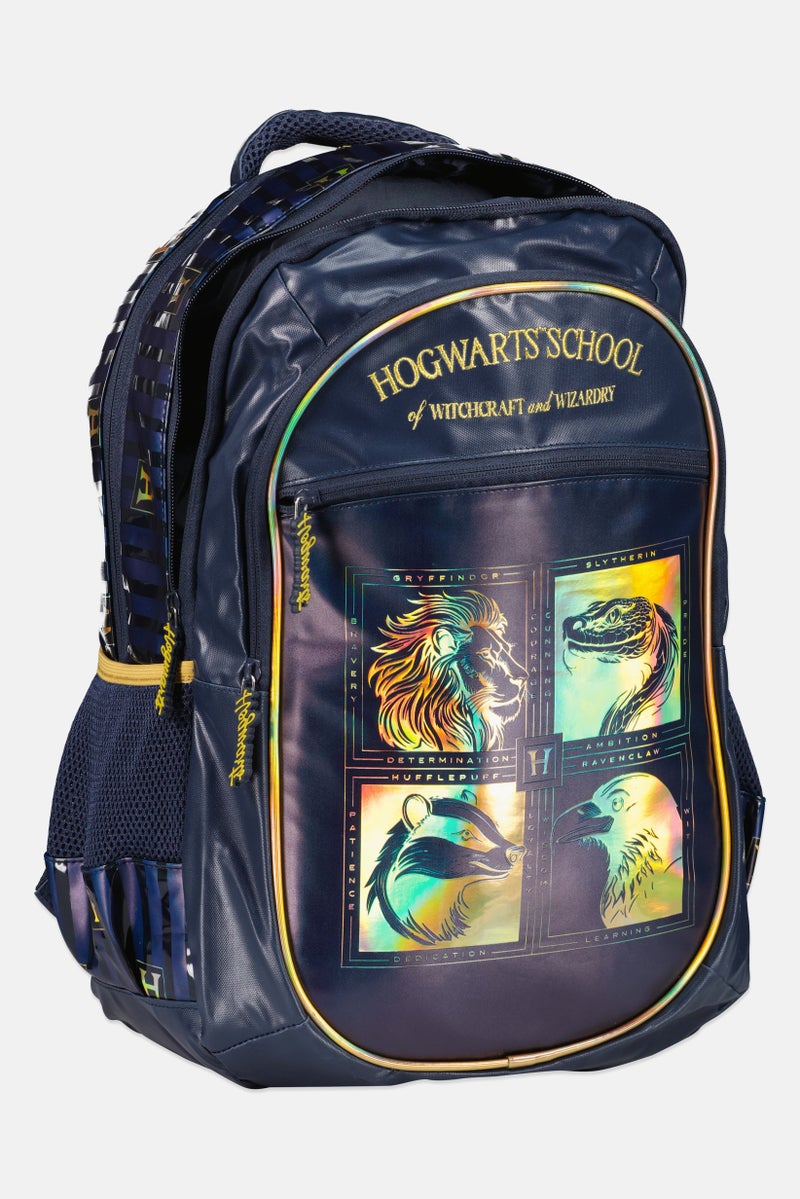 Harry Potter حقيبة ظهر للأطفال الأولاد بطباعة جرافيك، كحلي - Image 3